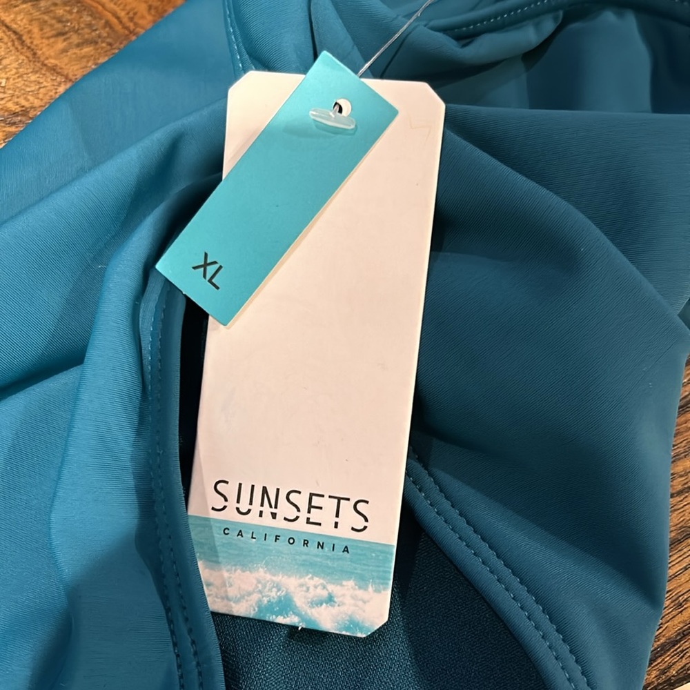 Teal High-Waist Bikini Bottom - Picture 7 of 7